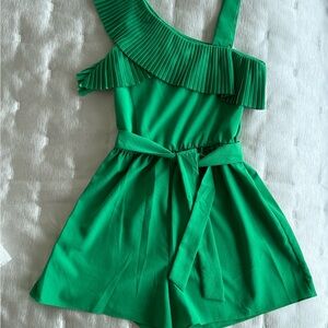 Mayoral Vibrant Green Pleated Dress